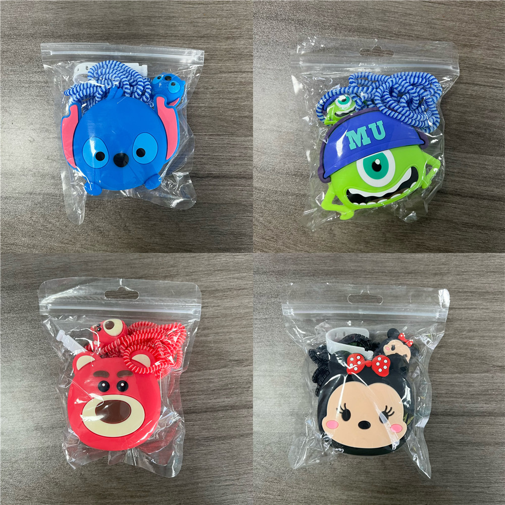 Sleeved Cable Kit - 영국 플러그용 귀여운 3D 만화 케이블