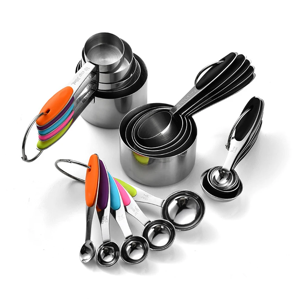 Gaming Kitchen Accessories - 5/10Pcs 스테인레스 스틸 측정 컵과 숟가락