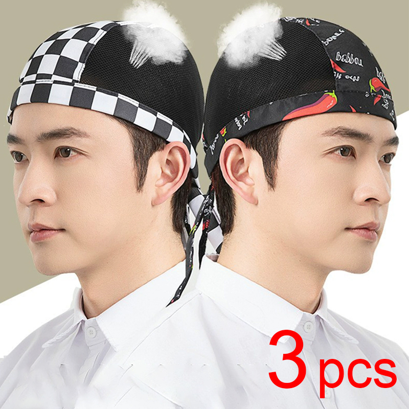 Gaming Kitchen Accessories - 통기성 메쉬 쿡 모자 3pcs 요리사