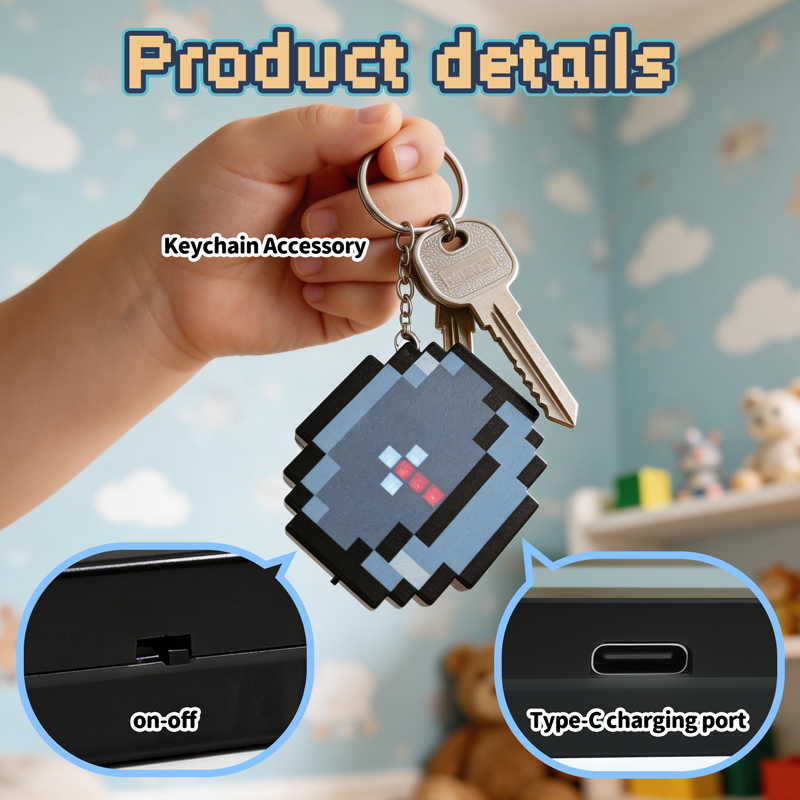 Gaming Accessories To Gift - 2026 신형 충전식 픽셀 나침반 열쇠고리