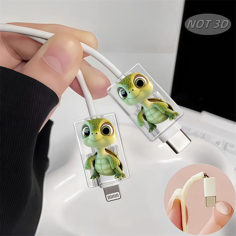 2D 평면 2개 귀여운 만화 거북이 모양 휴대폰 충전  - Sleeved Cable Kit 리뷰 및 가격