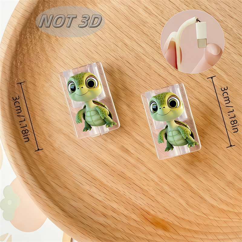 2D 평면 2개 귀여운 만화 거북이 모양 휴대폰 충전  - Sleeved Cable Kit 리뷰 및 가격