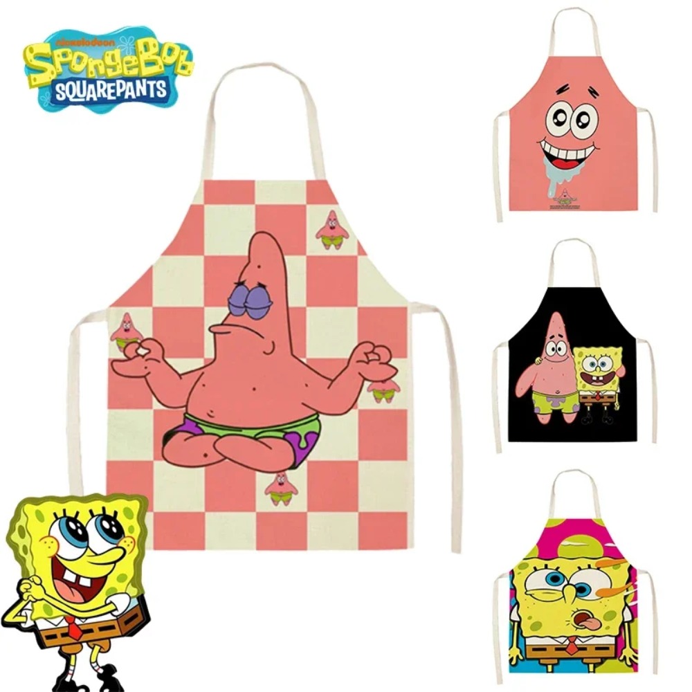 스폰지밥 패트릭 성인용 주방 앞치마, 린넨 빕스, 애니 - Gaming Kitchen Accessories 리뷰 및 가격