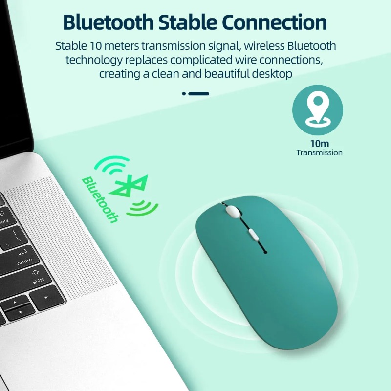 블루투스 무선 마우스 무소음 컴퓨터 마우스 노트북 아이 - Gaming Accessories Ipad 리뷰 및 가격